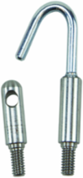 Stainless Steel Single Hook & Bullet Fish Rod Attachments, 2 Inch Length