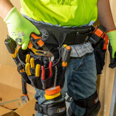 Electrician's Padded Tool Belt Combo, 27-Pocket, Size L, Cordura® Fabric