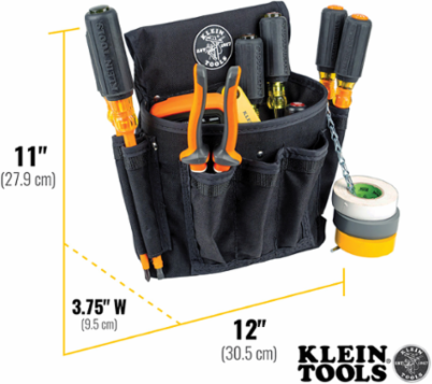 Electrician's Padded Tool Belt Combo, 27 Pockets, XL, Cordura Fabric