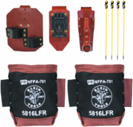 Iron Worker Tool Holder Set - Leather, 11" Length, 4 Pockets, 3.86 lbs