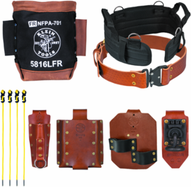 Complete Ironworker Toolbelt System, Medium, 28-36 Inch Waist, Leather, 9 Pockets