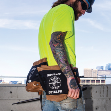 Flame-Resistant Bolt Bag, 5 Inch Height, 9.5 Inch Length, Leather and FR Canvas