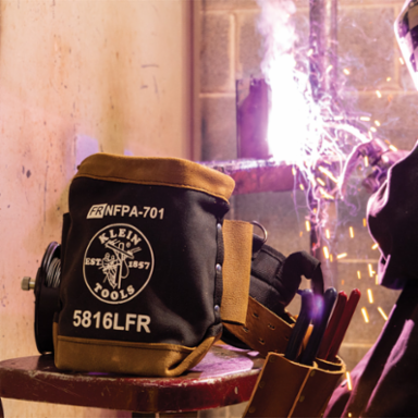 Flame-Resistant Bolt Bag, 5 Inch Height, 9.5 Inch Length, Leather and FR Canvas