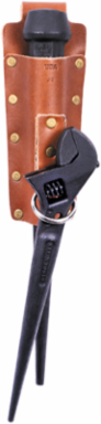 Multi-Functional Bull Pin Holder, Leather, Up to 3 Inch Belt, 5 lb Capacity