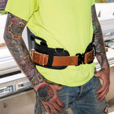 Quick Release Leather Toolbelt, 2 Inch Wide, Fits 32-40 Inch Waist, Heavy-Duty