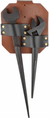 Heavy Duty Spud Wrench Holder, Leather, 3 Inch Belt Width, 6 Inch Overall Length