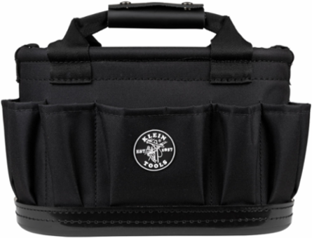Tool Tote, 7-Pocket Denier Polyester, 2.5 lbs, Water-Resistant, Molded Base with Drain Holes