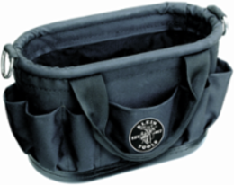 Tool Tote, 7-Pocket Denier Polyester, 2.5 lbs, Water-Resistant, Molded Base with Drain Holes