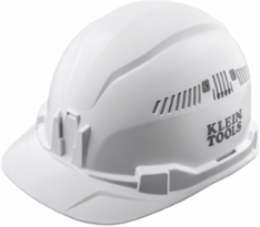 Vented Cap Style Hard Hat, Adjustable Vents, 6.5 to 8 Hat Size, White