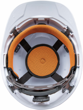 Hard Hat with Rechargeable Headlamp, White, Type 1, Class E, 6.5 to 8 Hat Size