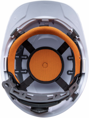 Vented Hard Hat with Rechargeable Headlamp, White, Type 1, 6.5 to 8 Inch Size