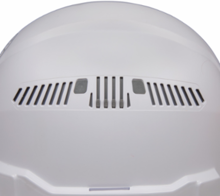 Vented Hard Hat with Rechargeable Headlamp, White, Type 1, 6.5 to 8 Inch Size