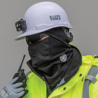 Wind Proof Hinged Balaclava, One Size Fits Most, Machine Washable, Black