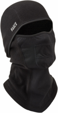 Wind Proof Hinged Balaclava, One Size Fits Most, Machine Washable, Black