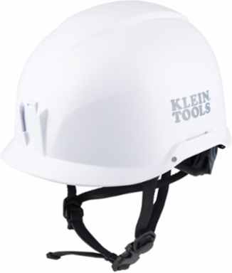 Safety Helmet Class E - White, 20kV Rated, 6-Point Suspension, Lightweight Design