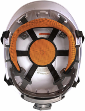 Safety Helmet Class E - White, 20kV Rated, 6-Point Suspension, Lightweight Design