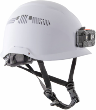 Vented Safety Helmet with Rechargeable Headlamp, 6.2 Inch Height, Type 1, Adjustable Vents