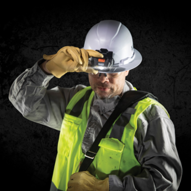 Intrinsically Safe LED Headlamp, 216 Lumens, Waterproof, Impact Resistant