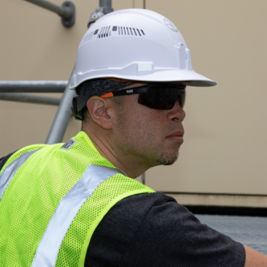 Safety Eyewear, Gray Lens, Anti-Fog, Scratch Resistant, UV Protection, Black/Orange Frame