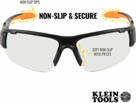 Professional Safety Glasses, Clear Lens - ANSI Z87.1+, UV Protection, Lightweight