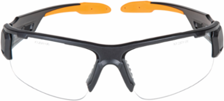 Professional Safety Glasses, Clear Lens - ANSI Z87.1+, UV Protection, Lightweight
