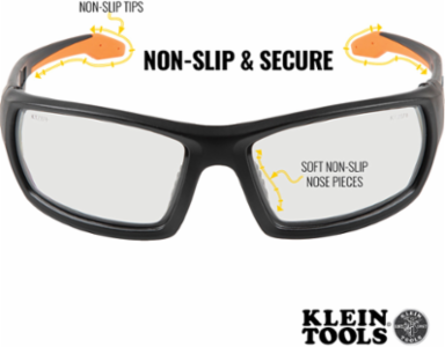 Professional Safety Glasses, Full Frame, Clear Lens, UV Protection 99.9%
