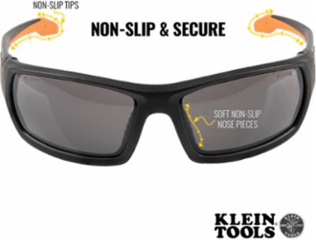 Professional Safety Glasses, Full Frame Gray Lens, UV Protection 99.9%
