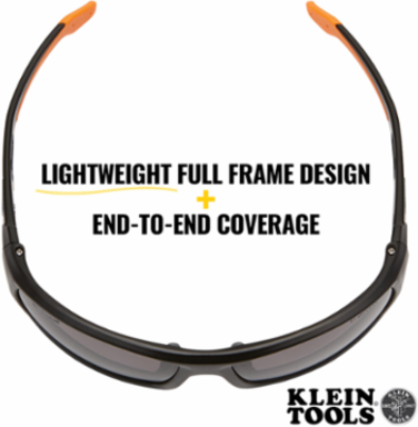 Professional Safety Glasses, Full Frame Gray Lens, UV Protection 99.9%