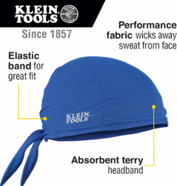 Cooling Do Rag, Blue, 2-Pack, One Size Fits Most, Machine Washable