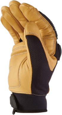 Large Leather Work Gloves, PVC Knuckle Guards, Ergonomic Design