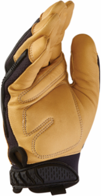 Large Leather Work Gloves, PVC Knuckle Guards, Ergonomic Design