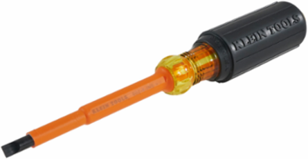 1/4 Inch Insulated Cabinet Tip Screwdriver, 4 Inch Shank, 1000V Rated