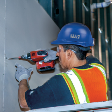 Non-Vented Cap Style Hard Hat, Blue, Class E, Tested up to 20kV, 4-Point Suspension