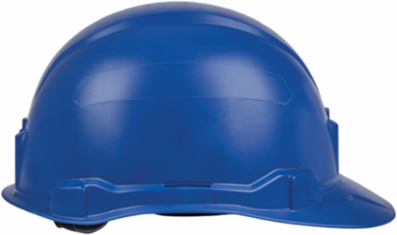 Non-Vented Cap Style Hard Hat, Blue, Class E, Tested up to 20kV, 4-Point Suspension