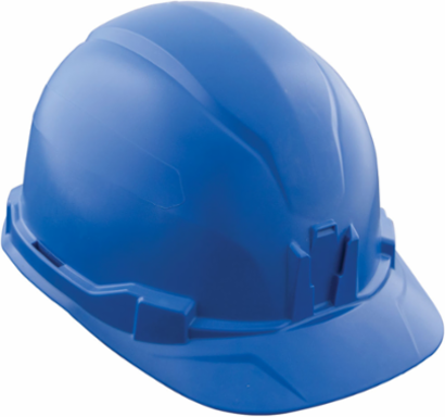 Non-Vented Cap Style Hard Hat, Blue, Class E, Tested up to 20kV, 4-Point Suspension