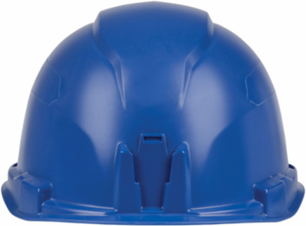 Non-Vented Cap Style Hard Hat, Blue, Class E, Tested up to 20kV, 4-Point Suspension