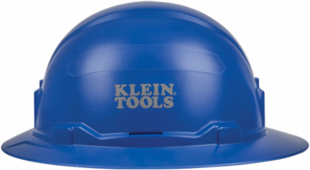 Full Brim Hard Hat, Class E, Blue, 6.5-8 Hat Size, 4-Point Suspension