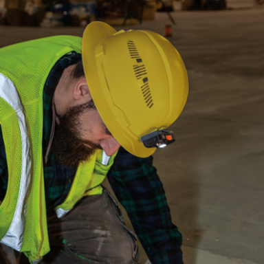 Vented Full Brim Hard Hat, Yellow, 6.5" to 8" Hat Size, Adjustable Ventilation