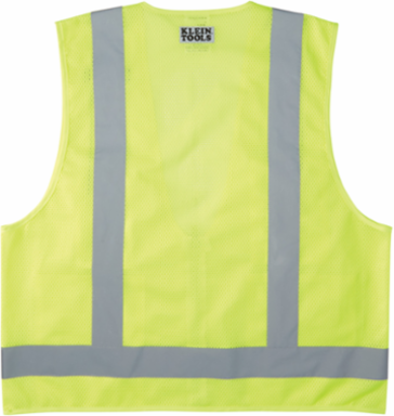High-Visibility Reflective Safety Vest XL, ANSI Type R Class 2, 8 Pockets