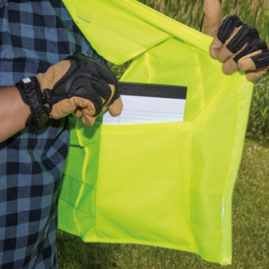 High-Visibility Safety Vest, Medium/Large, Reflective Stripes, 8 Pockets