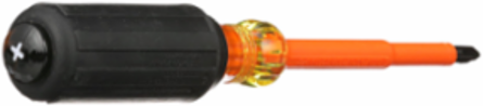 Insulated Screwdriver #2 Phillips Tip 4 Inch, 1000V Rated, High-Dielectric Plastic Handle