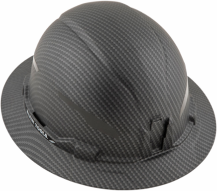 KARBN™ Full Brim Hard Hat, Class E, 4-Point Suspension, 6.5 Inch Height