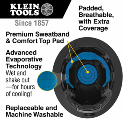 KARBN™ Style Hard Hat with Rechargeable Light, Class E, 4-Point Suspension, Non-Vented