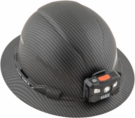 KARBN™ Style Hard Hat with Rechargeable Light, Class E, 4-Point Suspension, Non-Vented