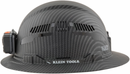 Premium KARBN™ Vented Full Brim Hard Hat with Rechargeable LED Light, 1.34 lbs