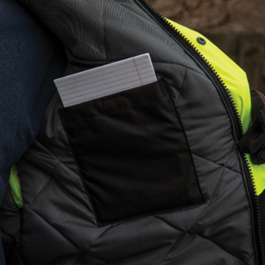High-Visibility Winter Bomber Jacket XL, Water Resistant, ANSI Class 3, 220 g Insulation