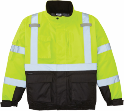 High-Visibility Winter Bomber Jacket XL, Water Resistant, ANSI Class 3, 220 g Insulation