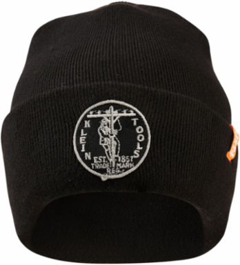 Heavy Knit Hat, Black, Vintage Logo, One Size Fits Most, Durable Construction