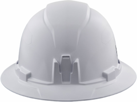 Hard Hat Full Brim Style White, Type 1, Tested up to 20kV, 6.5 to 8 Inch Size