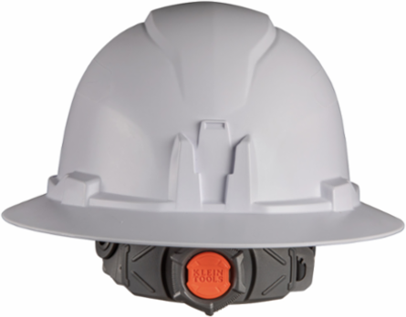 Hard Hat Full Brim Style White, Type 1, Tested up to 20kV, 6.5 to 8 Inch Size